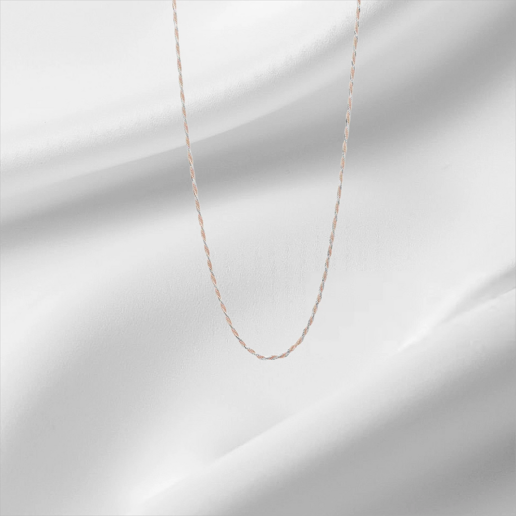 10KT Gold 2-Tone Rope Chain 1.2mm
