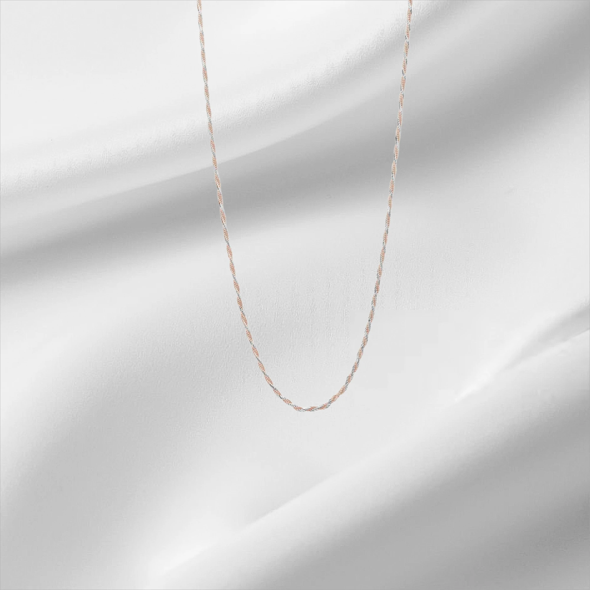 10KT Gold 2-Tone Rope Chain 1.2mm