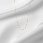 10KT Gold 2-Tone Rope Chain 1.2mm