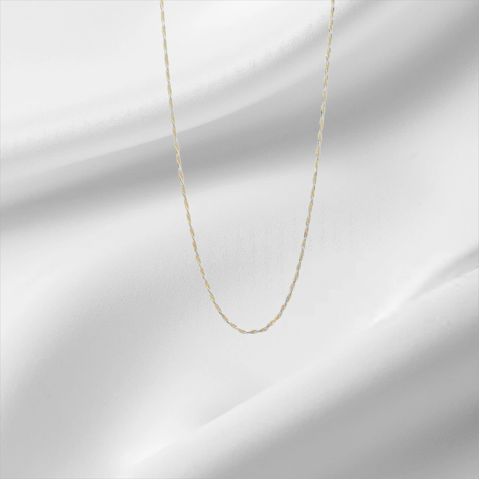 10KT Gold 2-Tone Rope Chain 1.2mm