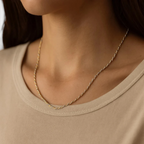 10KT Gold 2-Tone Rope Chain 1.2mm