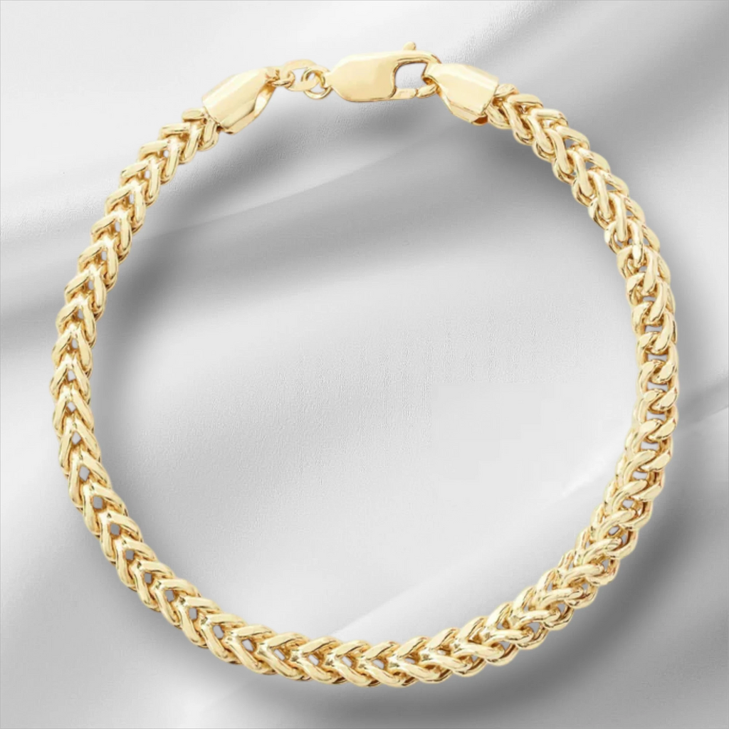 10KT Gold Franco Bracelet 2.4mm to 4.5mm