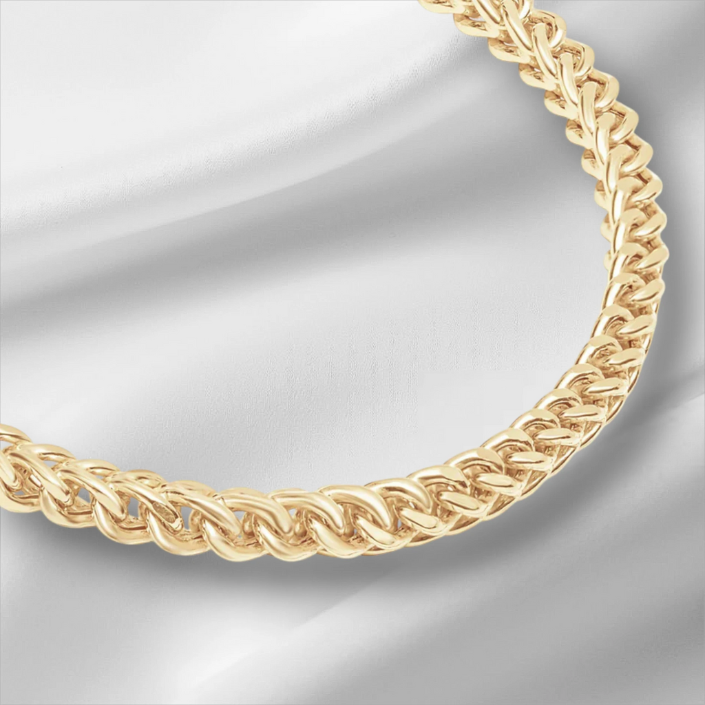 10KT Gold Franco Bracelet 2.4mm to 4.5mm