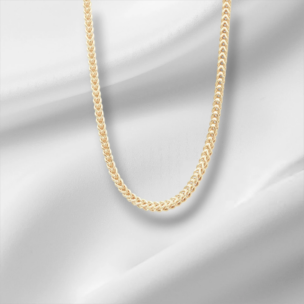 10KT Yellow Gold Franco Chain 2.4mm to 4.5mm