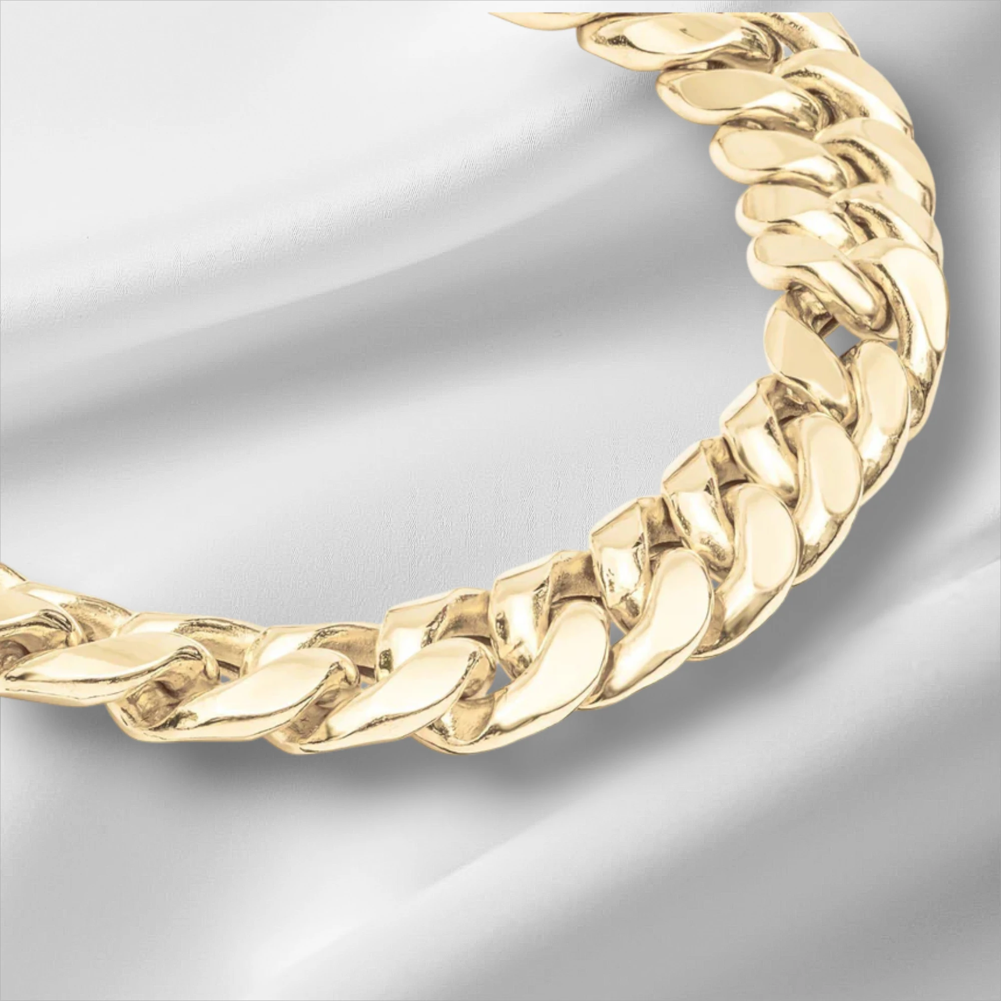 10KT Gold Miami Cuban Box Lock Bracelet 6.8mm to 9.25mm