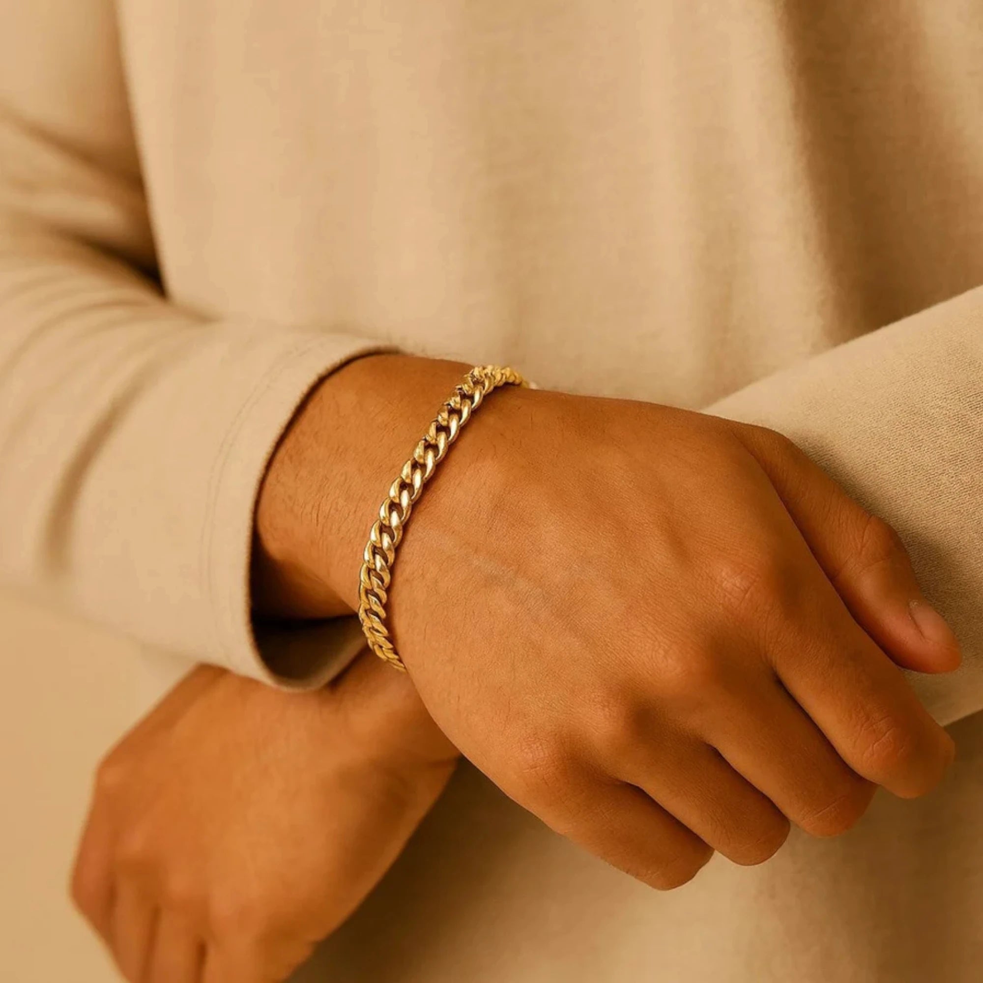 10KT Gold Miami Cuban Box Lock Bracelet 6.8mm to 9.25mm