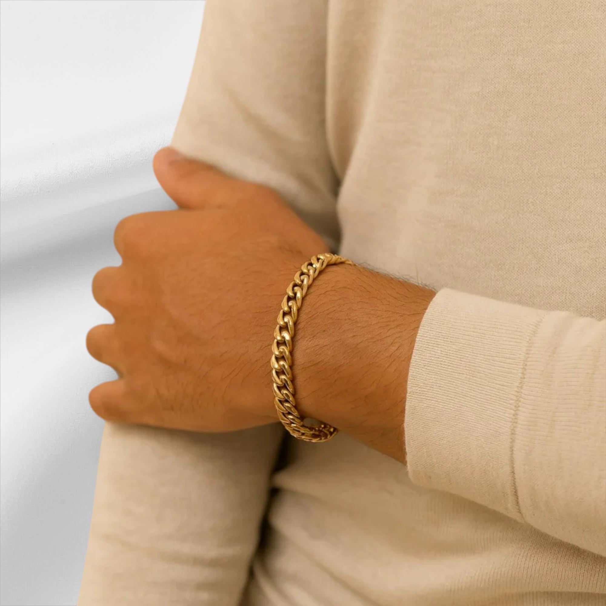 10KT Gold Miami Cuban Box Lock Bracelet 6.8mm to 9.25mm