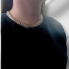 10KT Yellow Gold Miami Cuban Box Lock Chain 6.8 mm to 9.5 mm