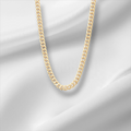 10KT Yellow Gold Miami Cuban Box Lock Chain 6.8 mm to 9.5 mm