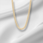 10KT Yellow Gold Miami Cuban Box Lock Chain 6.8 mm to 9.5 mm