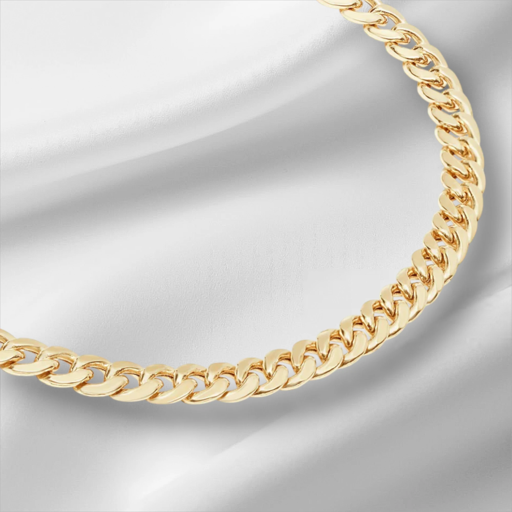 10KT Gold Miami Cuban Bracelet 3.5mm to 5.2mm