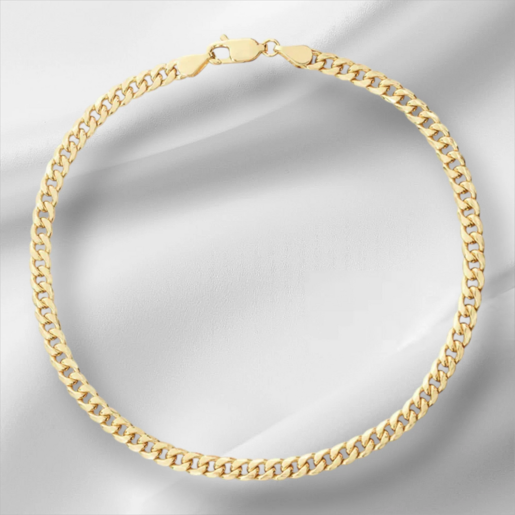 10KT Gold Miami Cuban Bracelet 3.5mm to 5.2mm