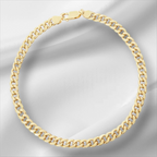 10KT Gold Miami Cuban Bracelet 3.5mm to 5.2mm