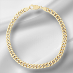 10KT Gold Miami Cuban Bracelet 3.5mm to 5.2mm
