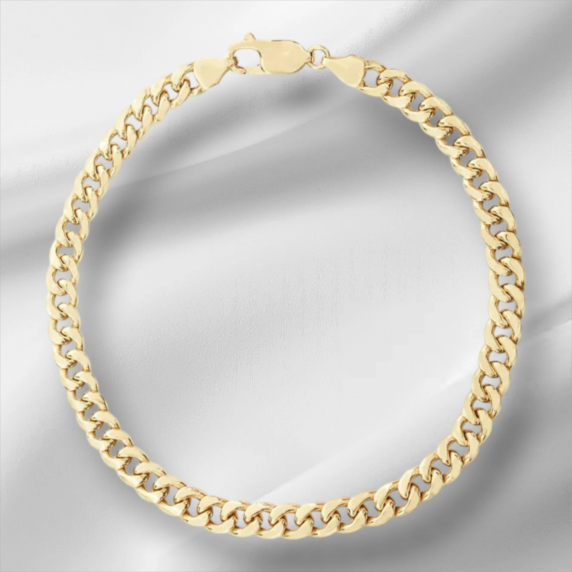 10KT Gold Miami Cuban Bracelet 3.5mm to 5.2mm