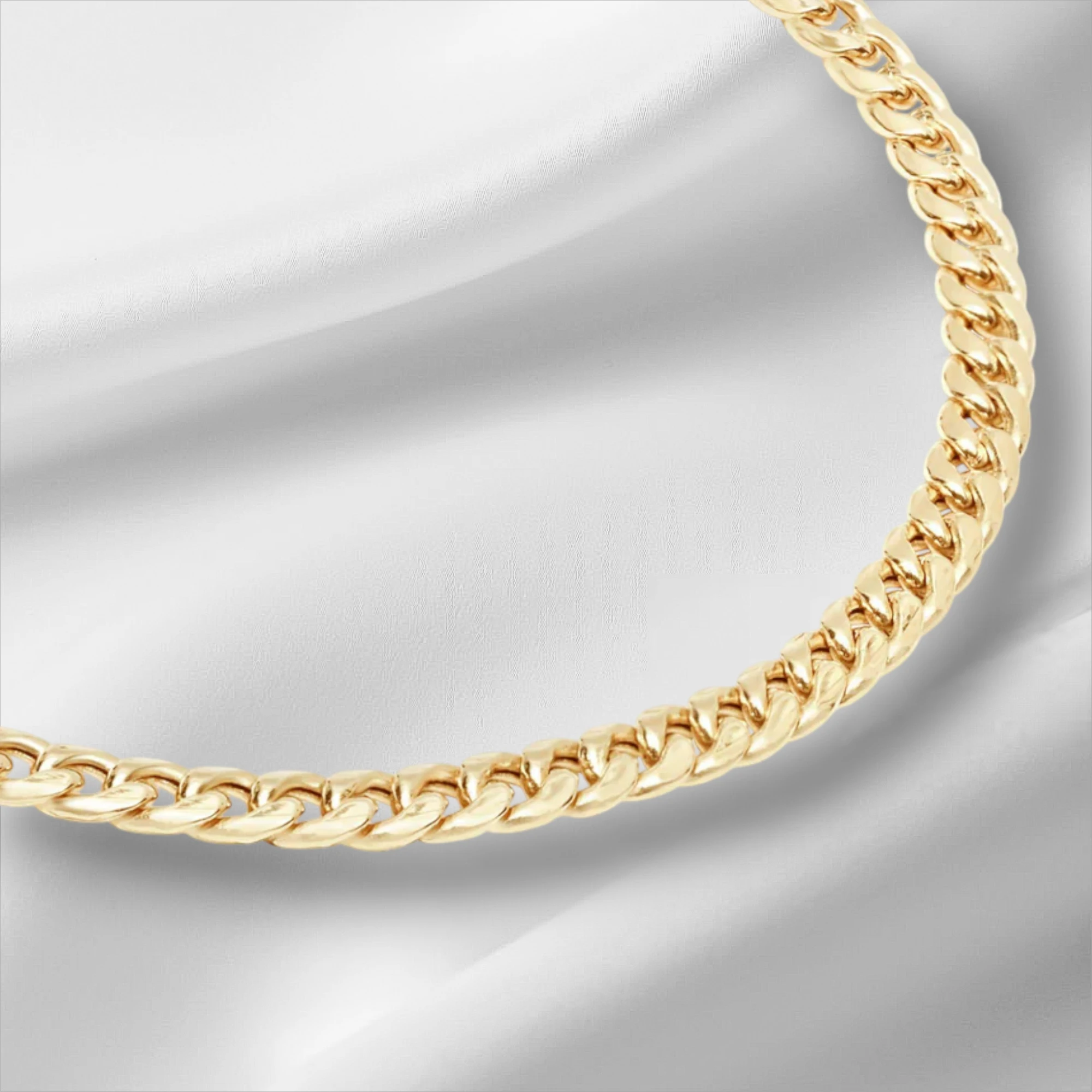 10KT Gold Miami Cuban Bracelet 2.2mm to 3.5mm
