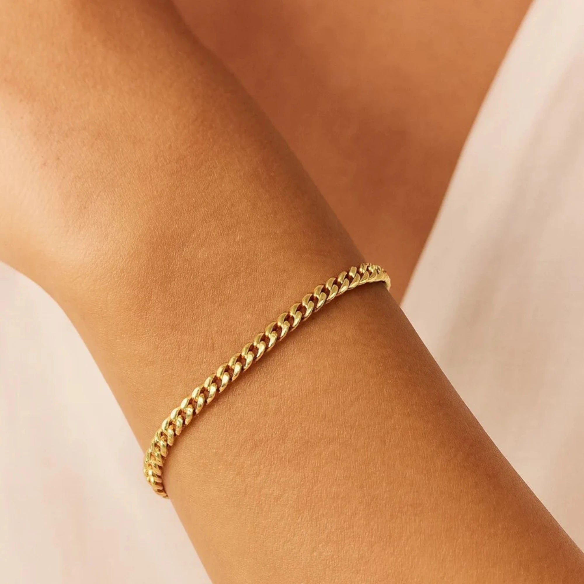 10KT Gold Miami Cuban Bracelet 2.2mm to 3.5mm