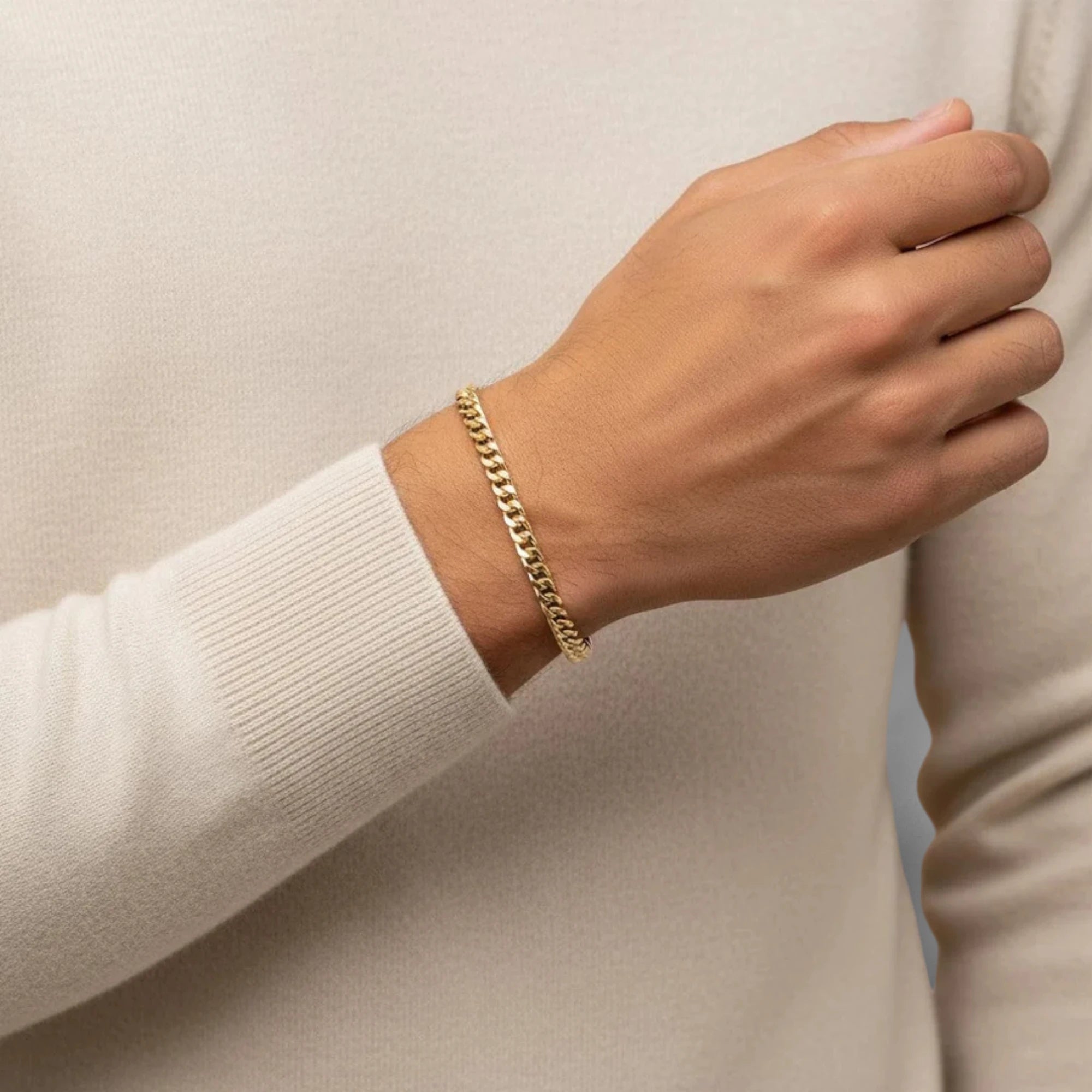 10KT Gold Miami Cuban Bracelet 3.5mm to 5.2mm