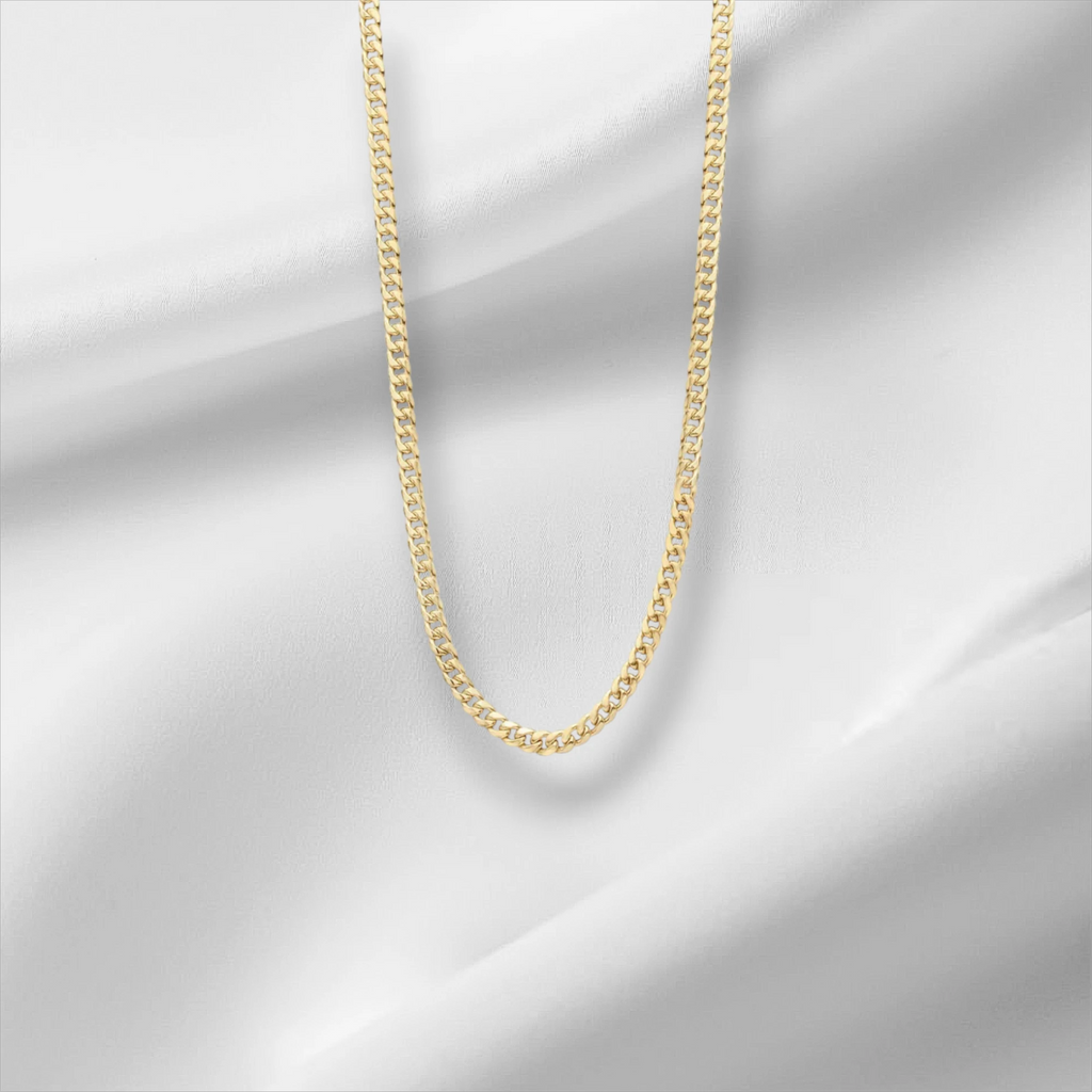 10KT Gold Miami Cuban Chain 2.2mm to 4.5mm