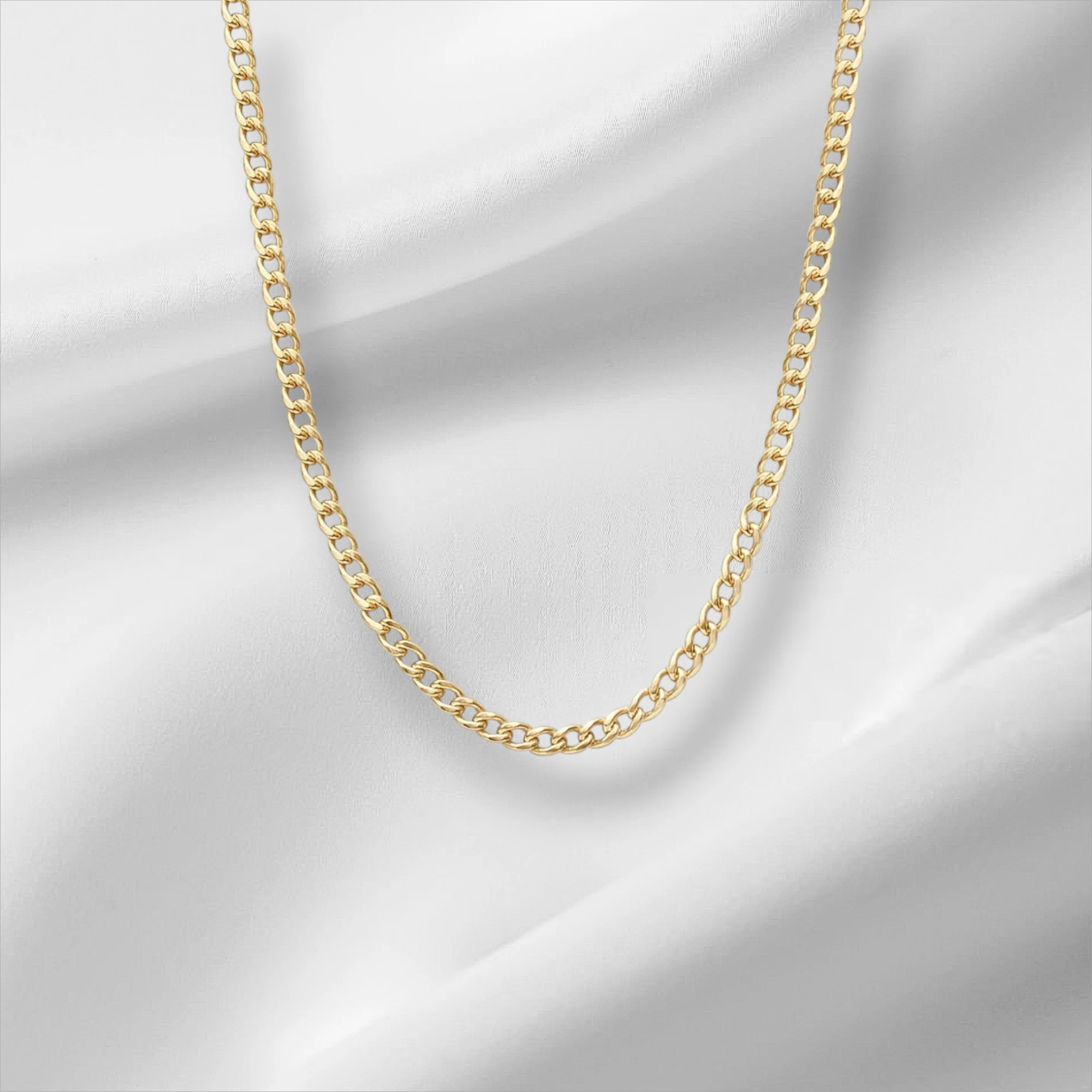 10KT Gold Miami Cuban Chain 2.2mm to 4.5mm
