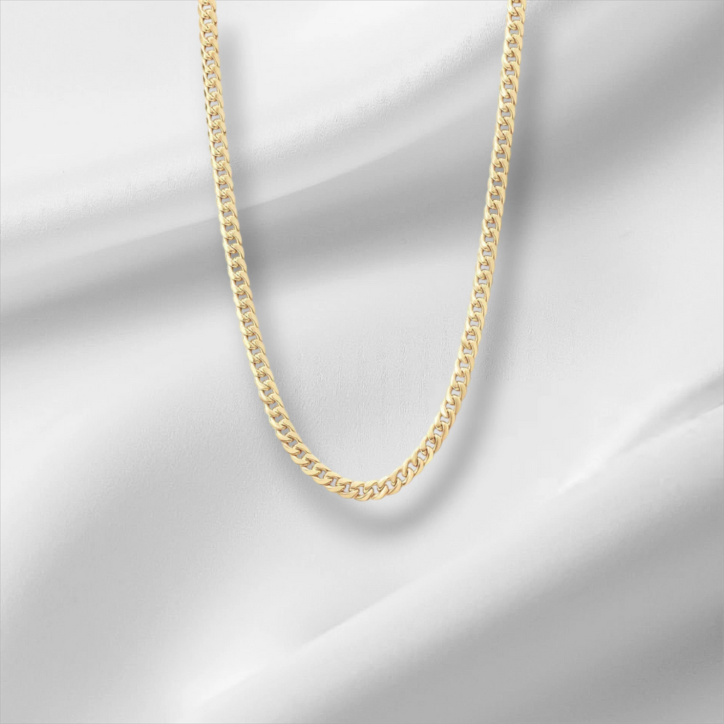 10KT Gold Miami Cuban Chain 2.2mm to 4.5mm