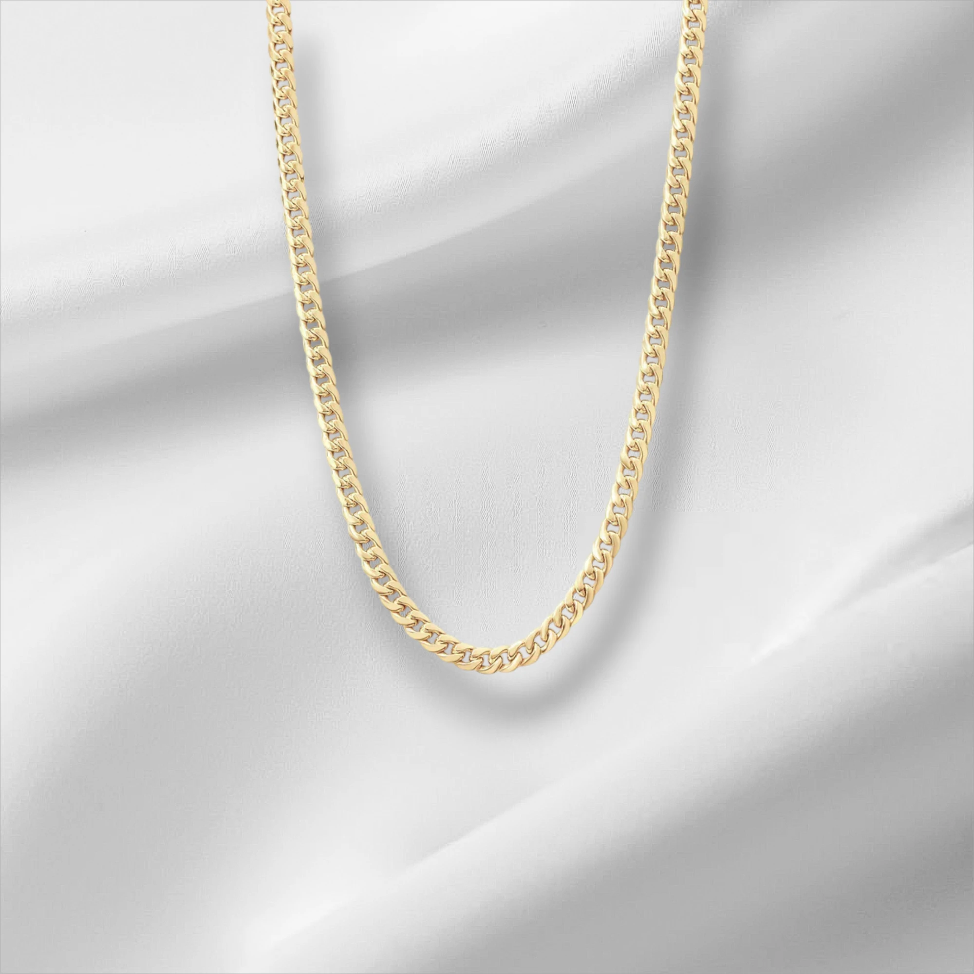 10KT Gold Miami Cuban Chain 2.2mm to 4.5mm