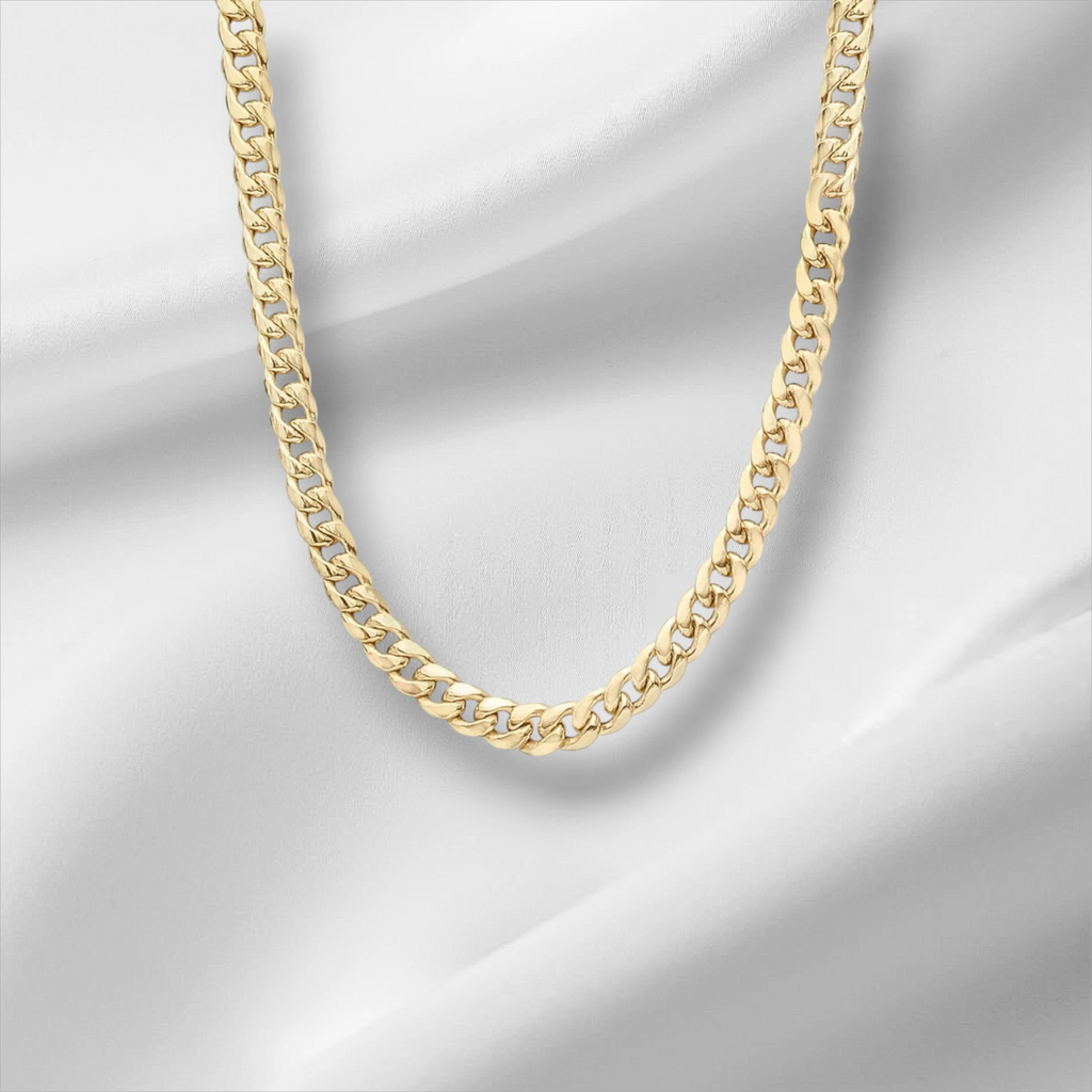 10KT Gold Miami Cuban Chain 2.2mm to 4.5mm