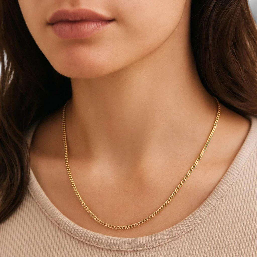 10KT Gold Miami Cuban Chain 2.2mm to 4.5mm