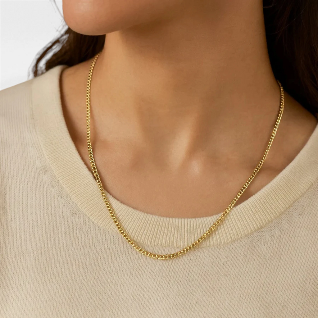 10KT Gold Miami Cuban Chain 2.2mm to 4.5mm