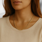 10KT Gold Miami Cuban Chain 2.2mm to 4.5mm