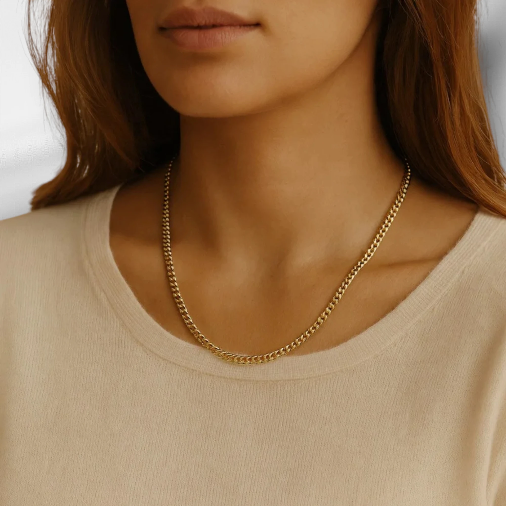 10KT Gold Miami Cuban Chain 2.2mm to 4.5mm