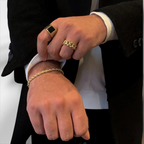 10KT Gold Diamond Cut Rope Bracelet 4mm to 5mm