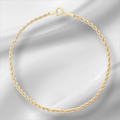 10KT Yellow Gold Diamond Cut Rope Bracelet 2mm to 4mm