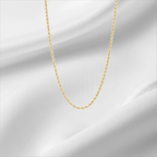 10KT Yellow Gold Diamond Cut Rope Chain 2mm to 5mm