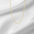 10KT Yellow Gold Diamond Cut Rope Chain 2mm to 5mm