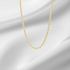 10KT Yellow Gold Diamond Cut Rope Chain 2mm to 5mm