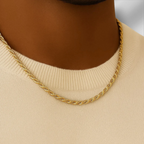 10KT Yellow Gold Diamond Cut Rope Chain 2mm to 5mm