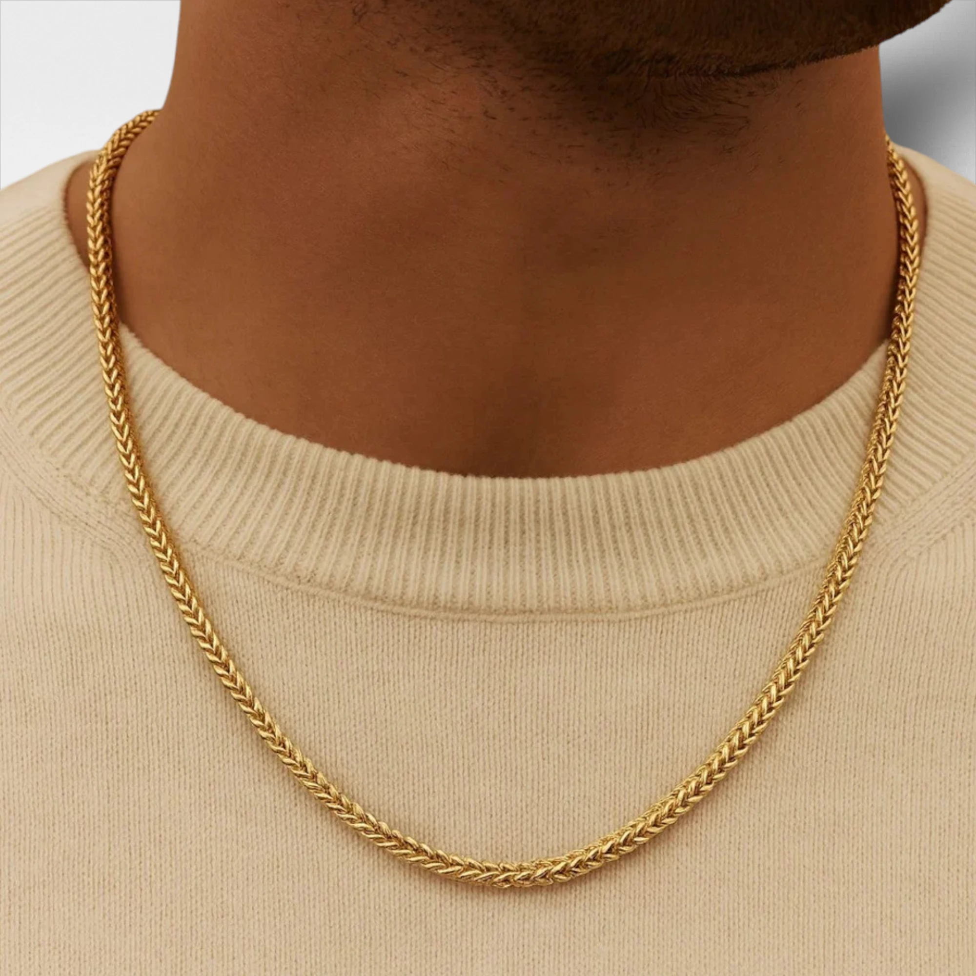 10KT Yellow Gold Franco Chain 2.4mm to 4.5mm